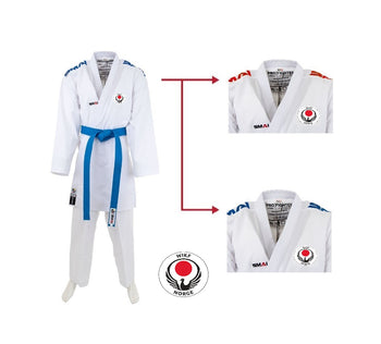 WIKF - PRO FIGHTER KUMITE GI PAKKE - RØD OG BLÅ JAKKE