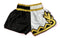 MUAY THAI SHORTS - HVIT/SORT