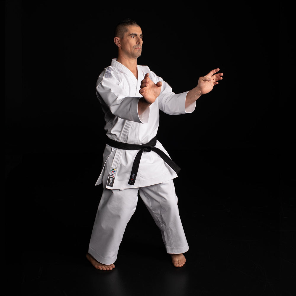 WIKF - KAMINARI X 14oz PREMIUM KATA GI PAKKE - RØD OG BLÅ JAKKE