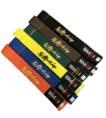 SHINKYOKUSHIN BELTE MED BRODERT KANJI