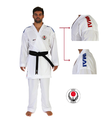 WIKF - JIN 7oz SUPREME KUMITE GI PAKKE - RØD OG BLÅ JAKKE