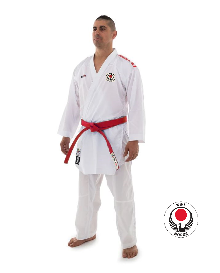 WIKF - INAZUMA 6oz PREMIUM KUMITE GI PAKKE - RØD OG BLÅ JAKKE