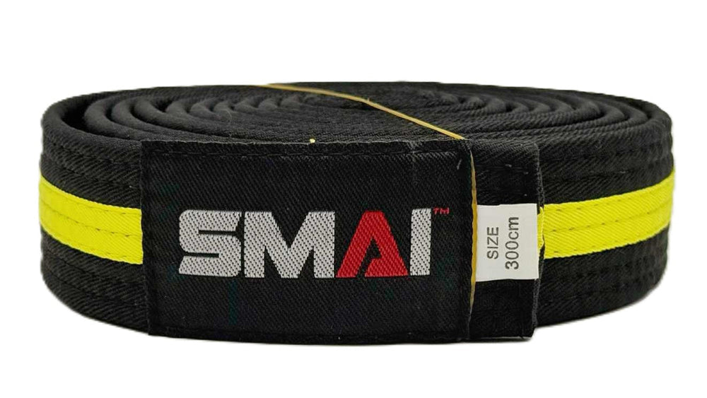 KAMPSPORTBELTE - SORTBELTE MED FARGESTRIPE