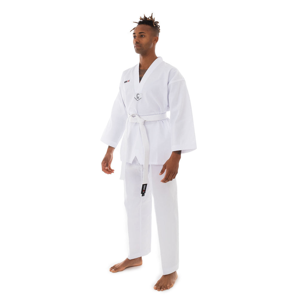 TAEKWONDO CLASSIC - 08oz RIBBET DOBOK - HVIT V