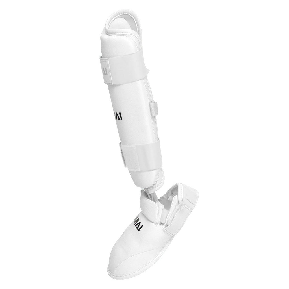 HVITE KARATE LEGG OG VRISTBESKYTTER